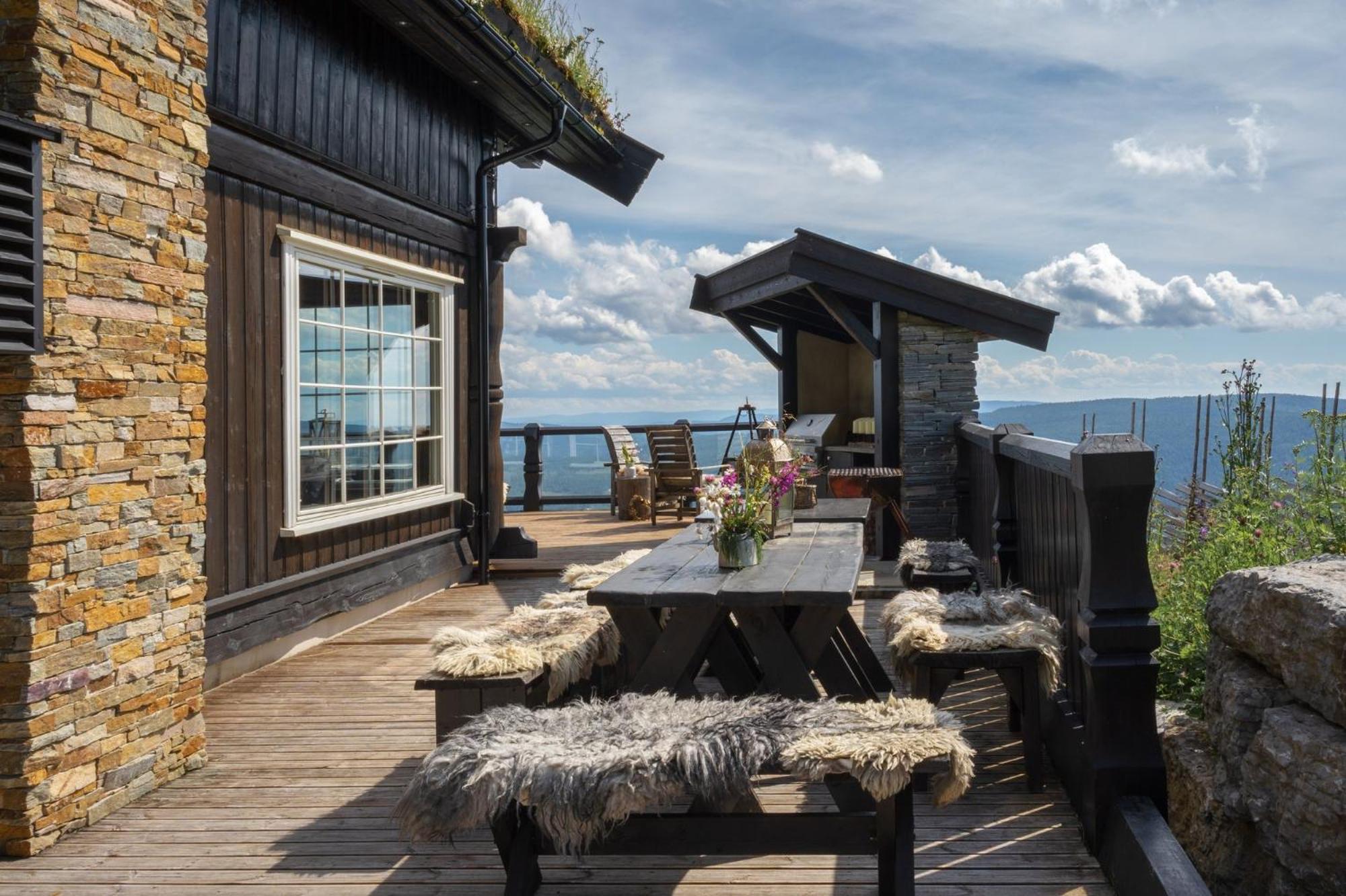 Norefjell - Storhytte Med Jacuzzi Og Fantastisk Beliggenhet Noresund Exterior foto